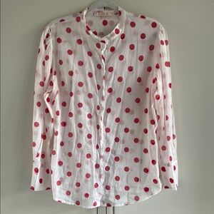 La Fee Maraboutee Sheer Polka Dot Blouse